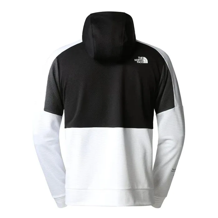 THE NORTH FACE MAN Mountain Athletics FLEECE Tnf White/Asphalt Grey/Tnf Black felpa tecnica estiva uomo con cerniera e cappuccio